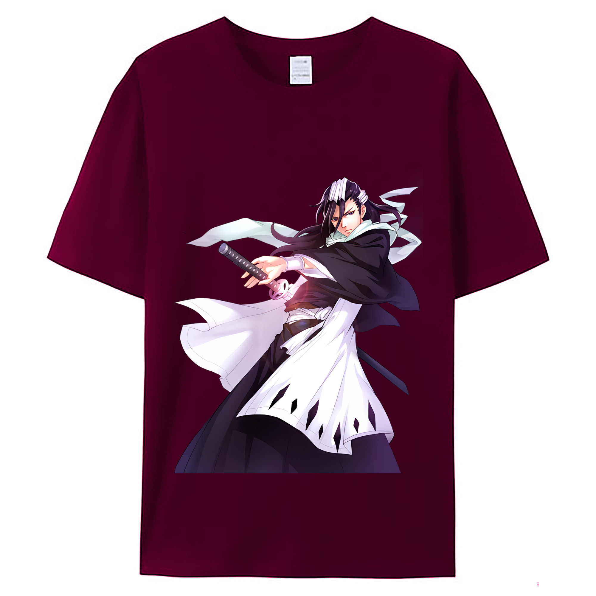 （画像用） ブリーチ くちき びゃくや BLEACH Kuchiki Byakuya レディースカジュアルプリントTシャツ（綿100％）